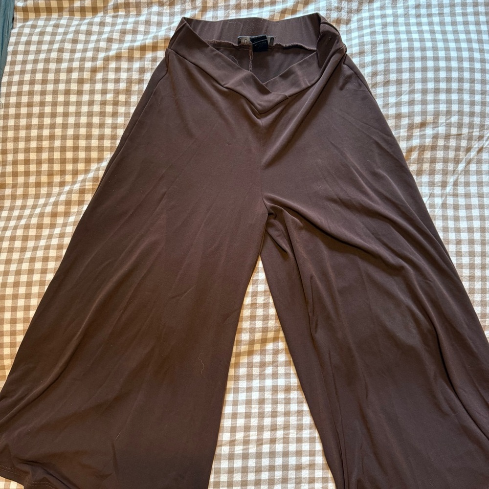 Chic Brown Wide-Leg Women's Pants